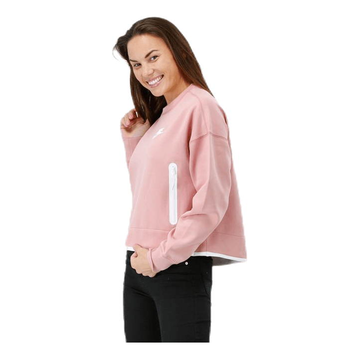 Tech Fleece Crew Pink/White