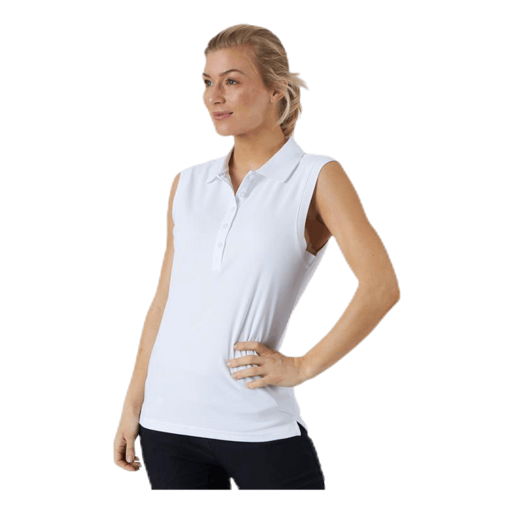 Sleeveless Polo White