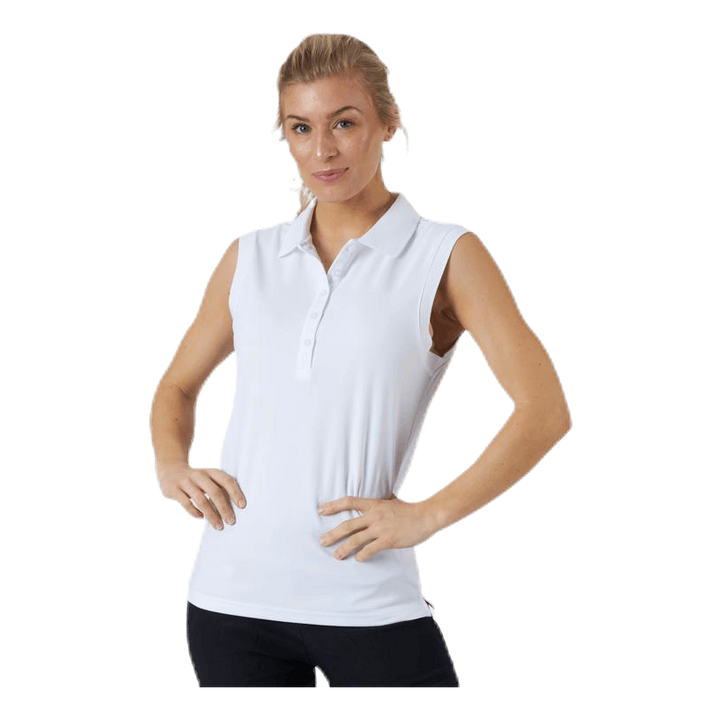Sleeveless Polo White