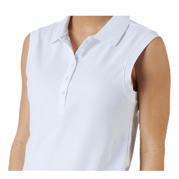 Sleeveless Polo White
