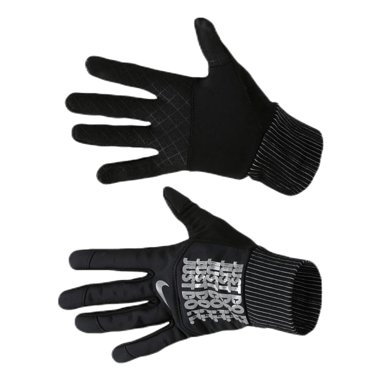 JDI Flash Shield Running Gloves Black/Silver