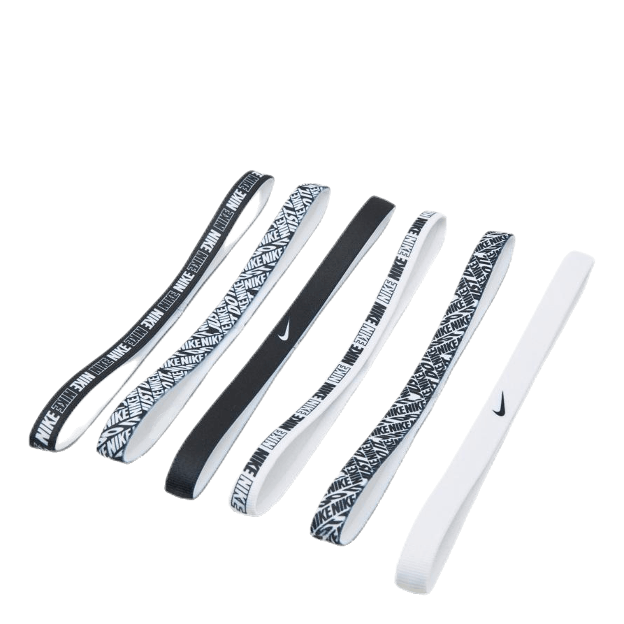 Printed Headbands 6Pk White