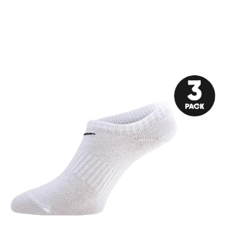 Everyday Lightweight Training No-Show Socks (3 Pairs) WHITE/BLACK