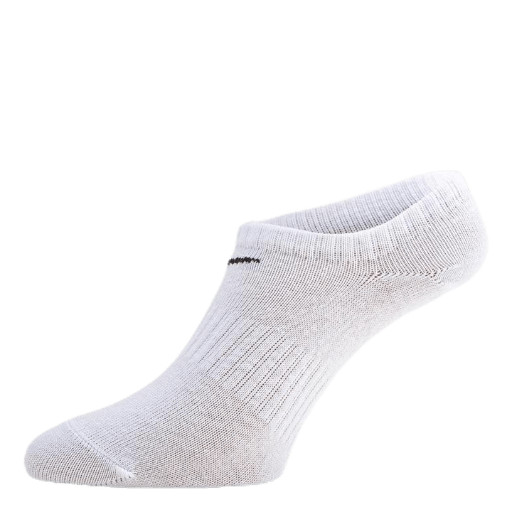 Everyday Lightweight Training No-Show Socks (3 Pairs) WHITE/BLACK