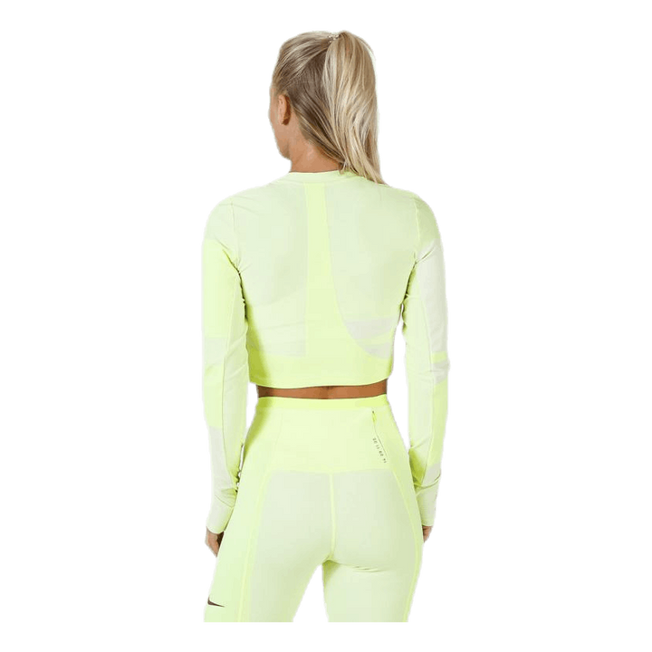 Run Tech Pack Knit Top LS White/Green
