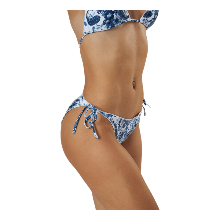Kimo Ruffle Tie Tanga Blue/White