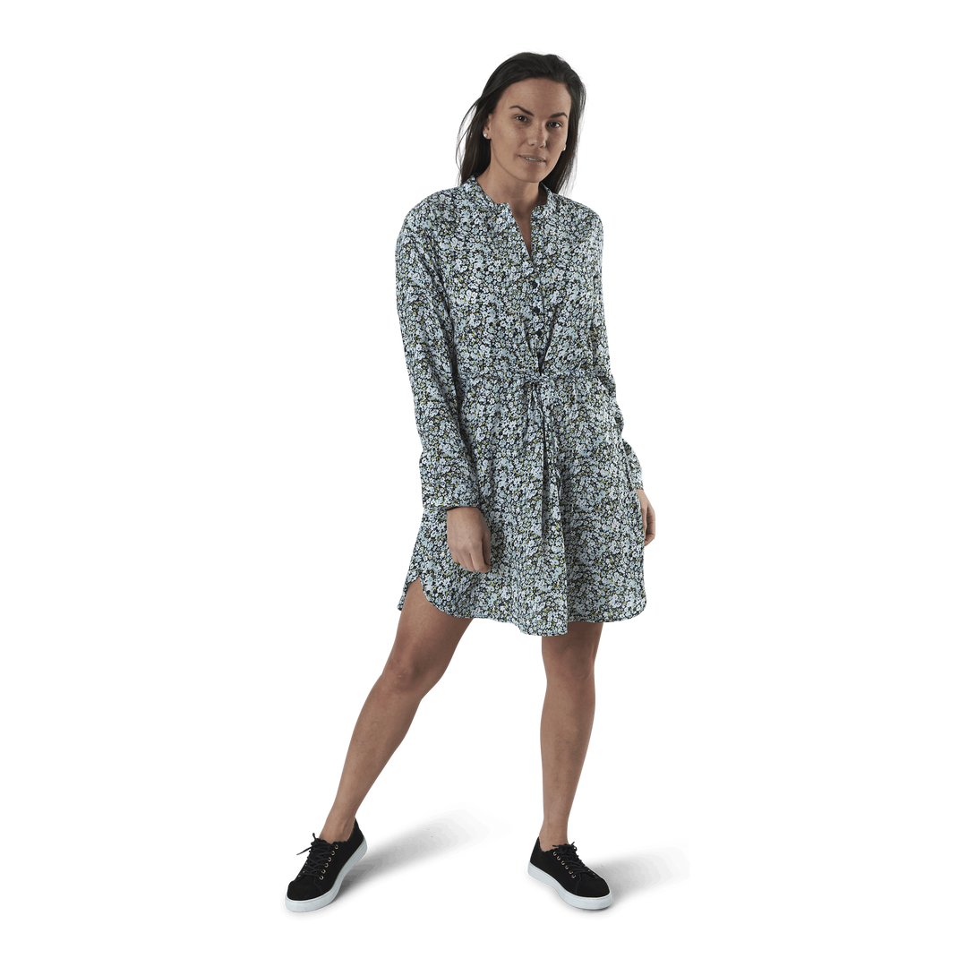 Cory L/S V-Neck Tunic Wvn Blue