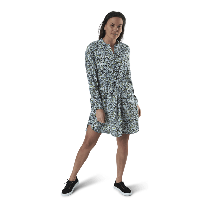 Cory L/S V-Neck Tunic Wvn Blue