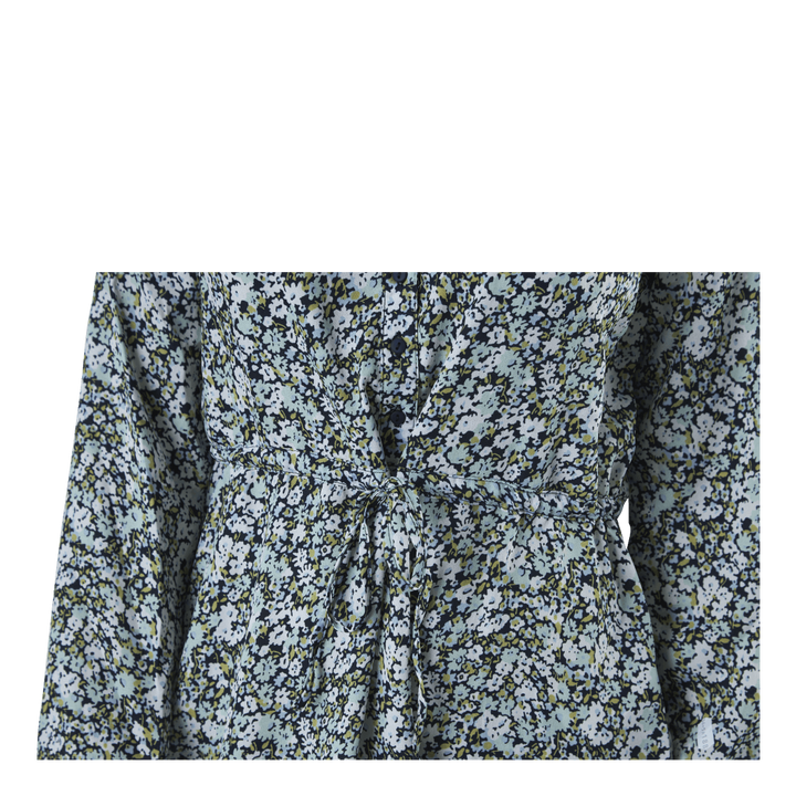 Cory L/S V-Neck Tunic Wvn Blue