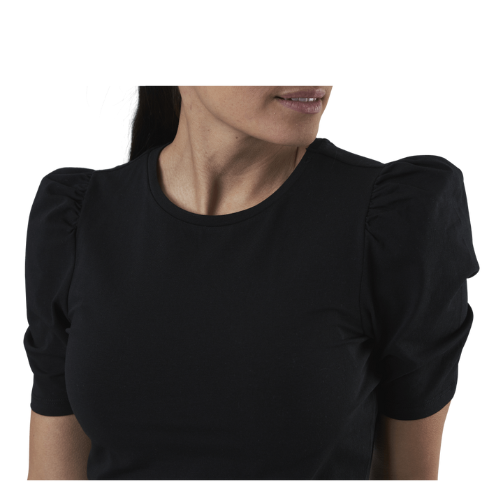 Live Love Life 2/4 Puff Top Jrs Black