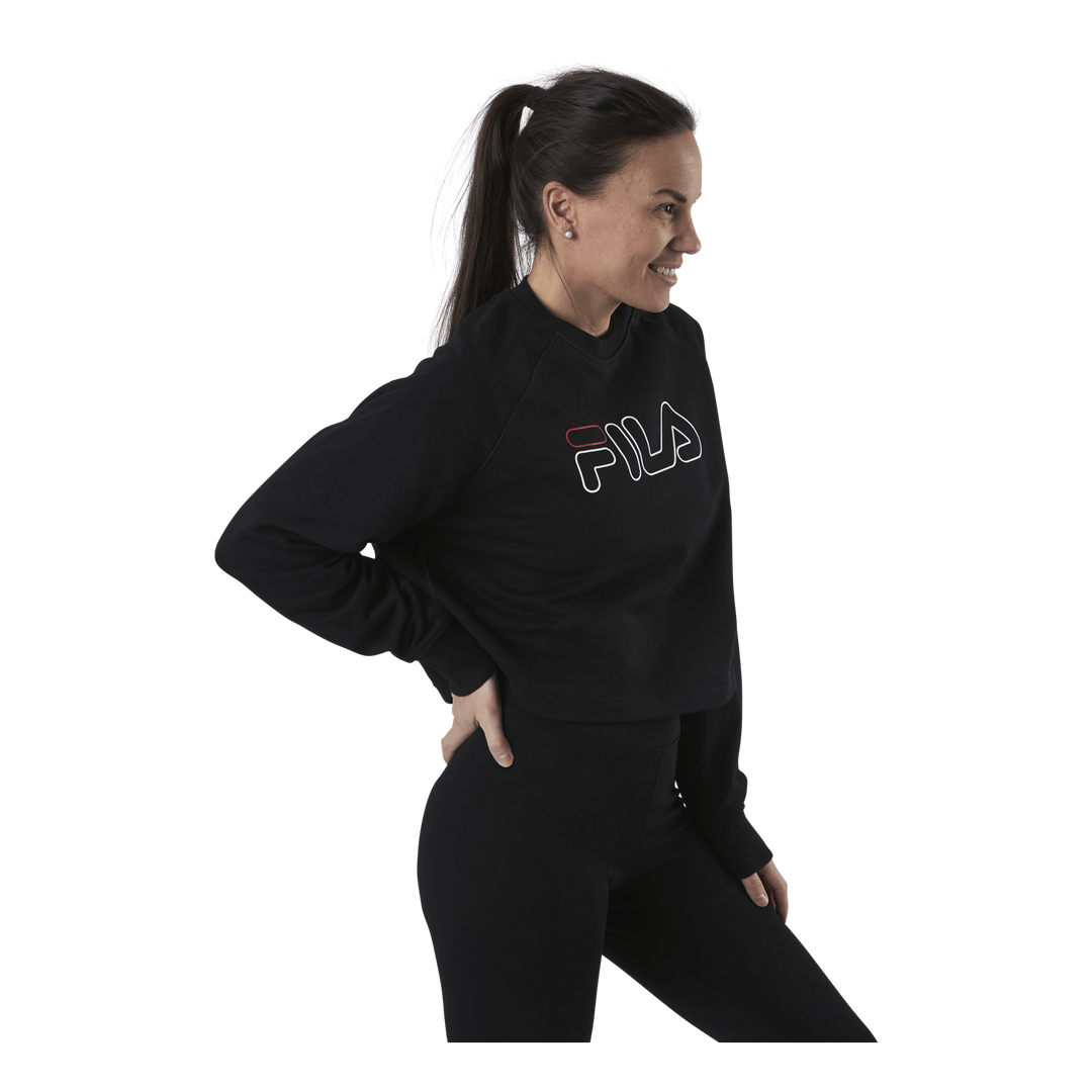 Jamina Cropped Crew Sweat Black