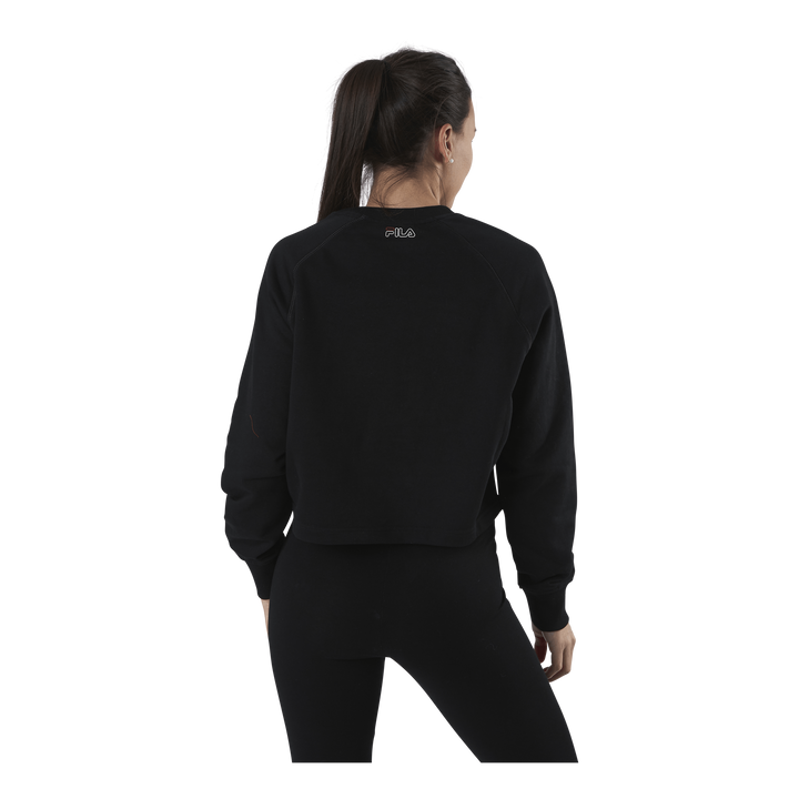 Jamina Cropped Crew Sweat Black