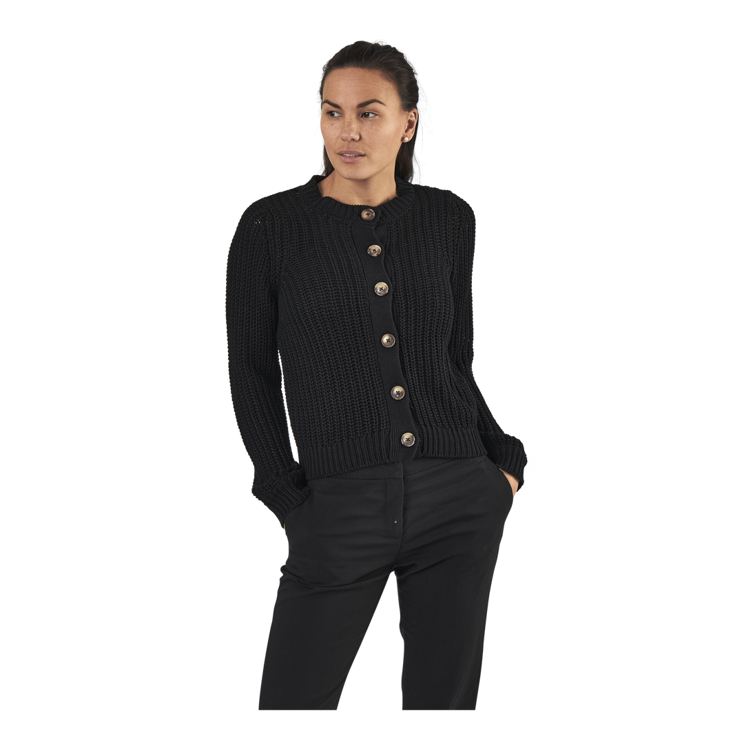 Petula Ls  Knit Cardigan Black