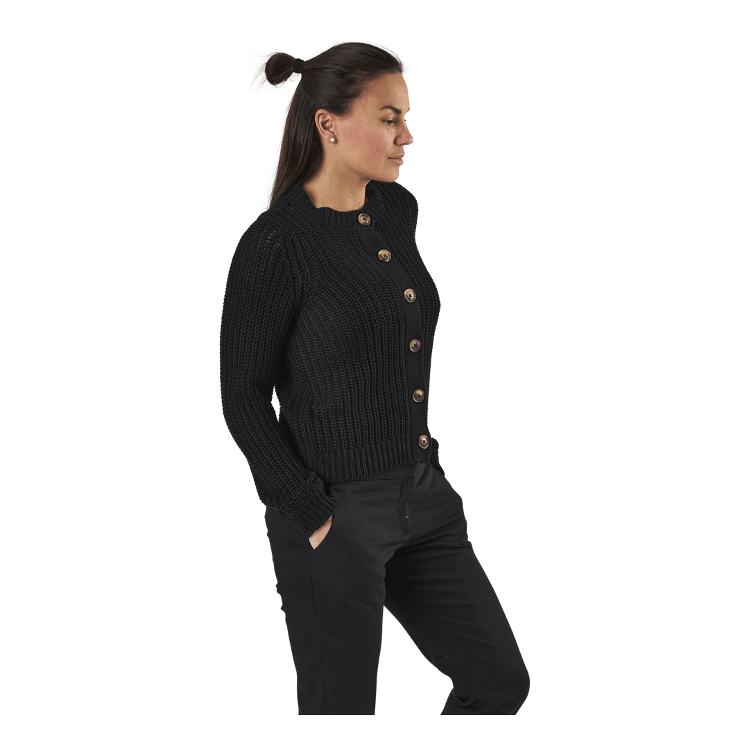 Petula Ls  Knit Cardigan Black