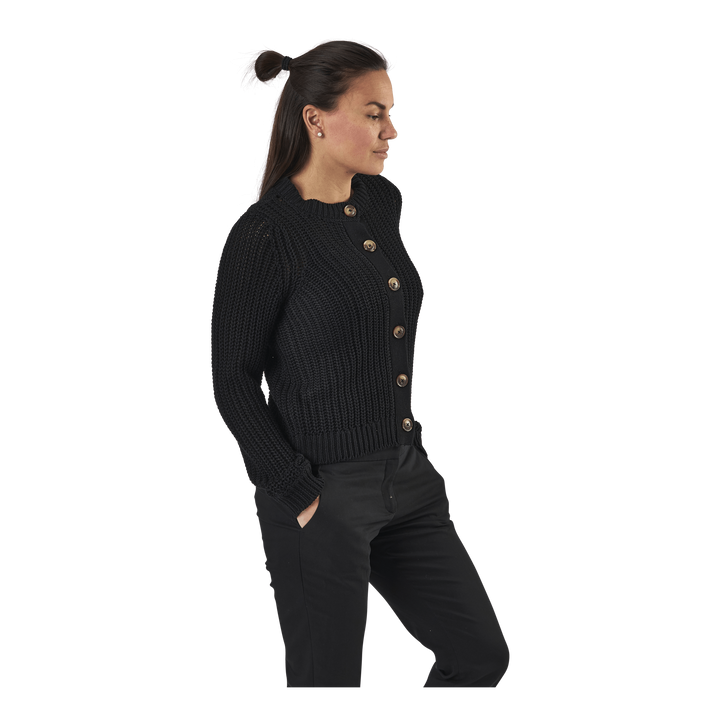 Petula Ls  Knit Cardigan Black