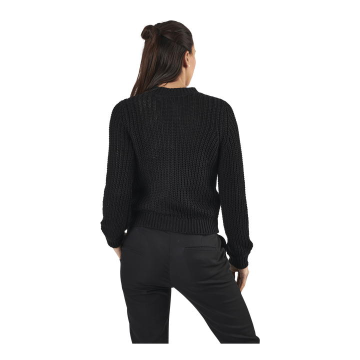 Petula Ls  Knit Cardigan Black