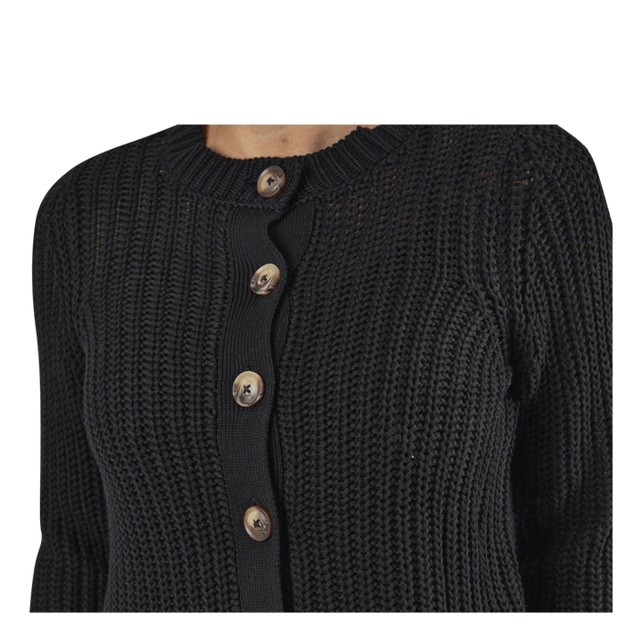 Petula Ls  Knit Cardigan Black