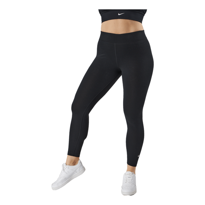 Sportswear Essential Women's 7/8 Mid-Rise Leggings BLACK/WHITE