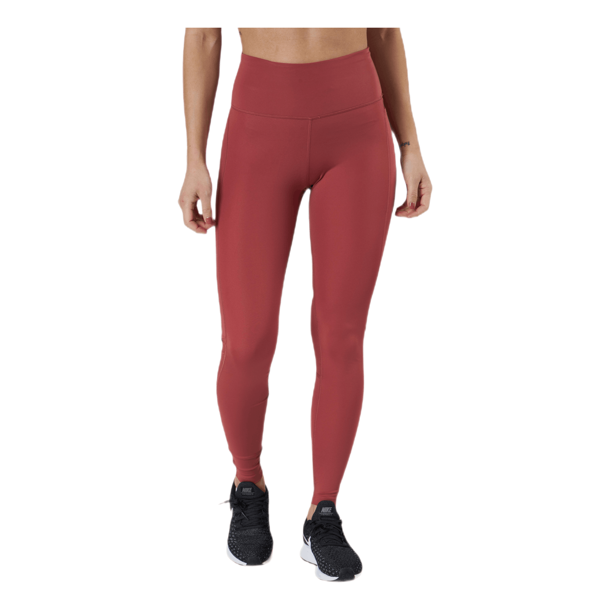Nike Epic Fast Mid-Rise Leggings Pomegranate Keep running with the Nike  Epic Fast Mid-rise Leggings. Stretchy polyester blend supports your moves,  while mesh panels at the back of the knees give cool