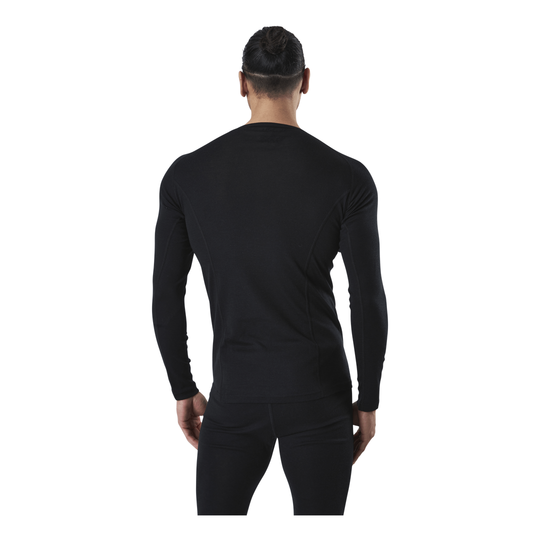 Ragnar Long Sleeve Base Layer 100% Merino Wool Black