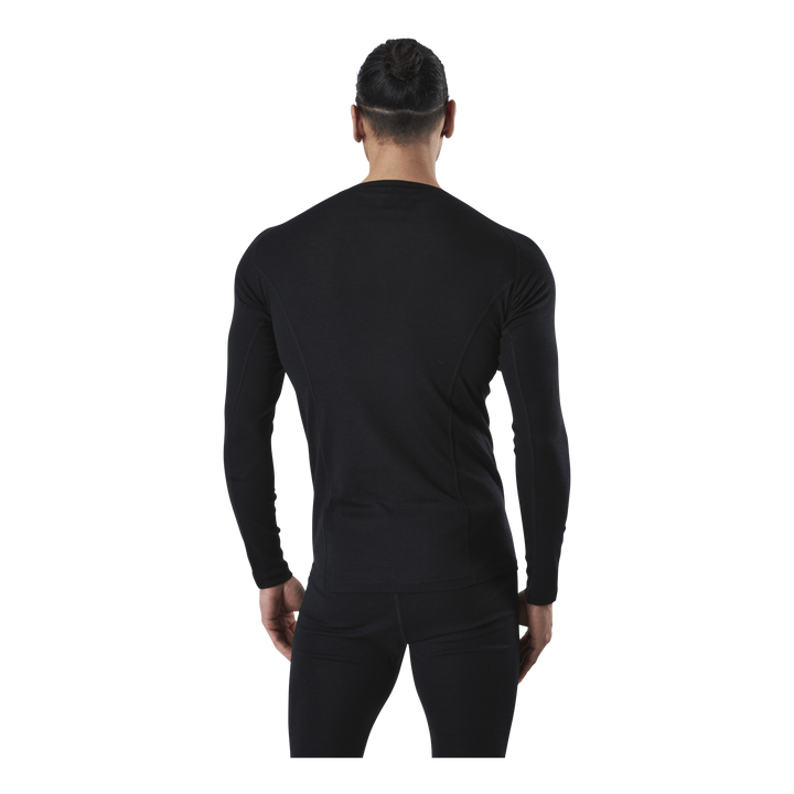 Ragnar Long Sleeve Base Layer 100% Merino Wool Black