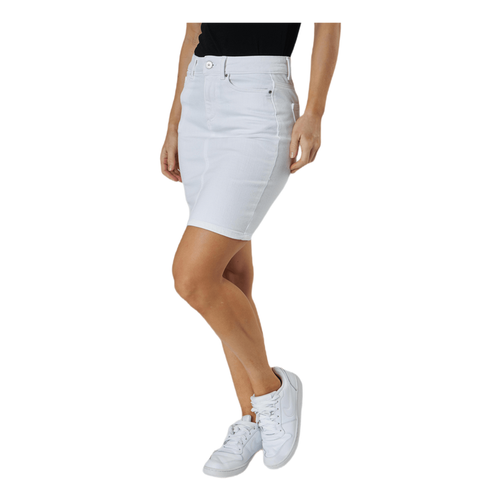 Lili Mw Denim Skirt White