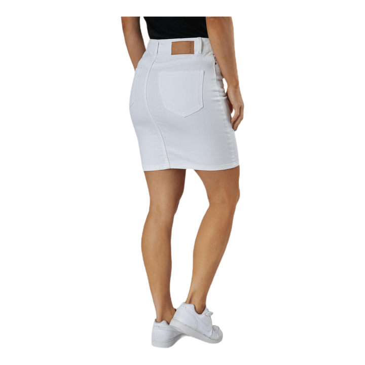 Lili Mw Denim Skirt White