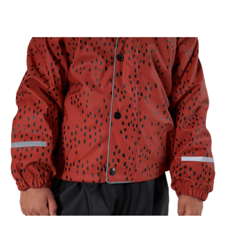 Skur Fodrat regnställ Orange/Black/Red
