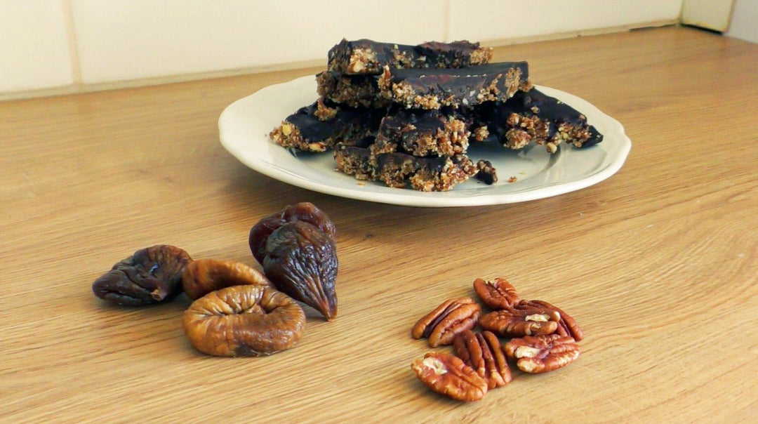 Pekanbars med chokladöverdrag Image