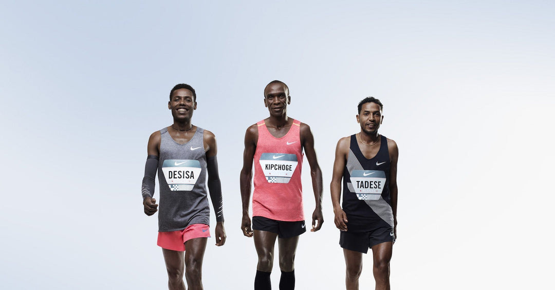 Se tre atleter utmana världsrekordet i maraton Image
