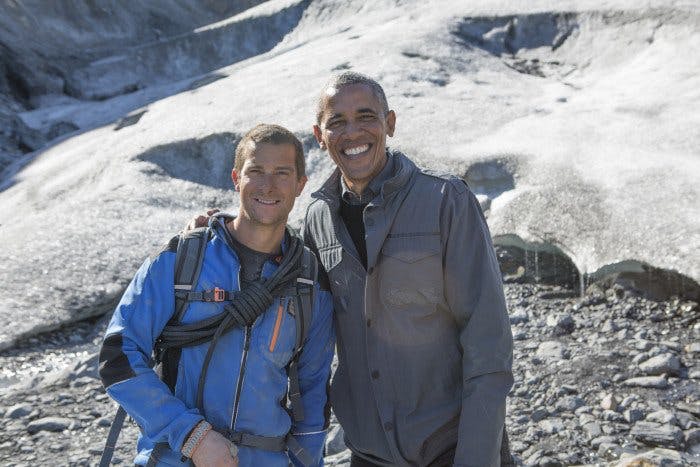 Bear Grylls på vandring med Barack Obama Image