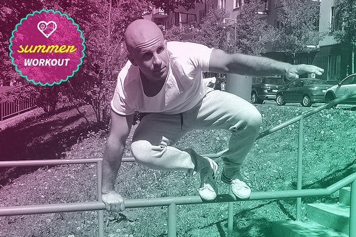 Sommertrening dag 14: Klatre over et rekkverk Image