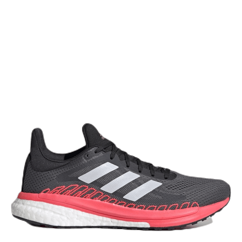 SolarGlide 3 ST Shoes Grey Five / Crystal White / Signal Pink / Coral