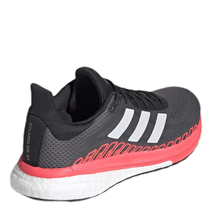 SolarGlide 3 ST Shoes Grey Five / Crystal White / Signal Pink / Coral