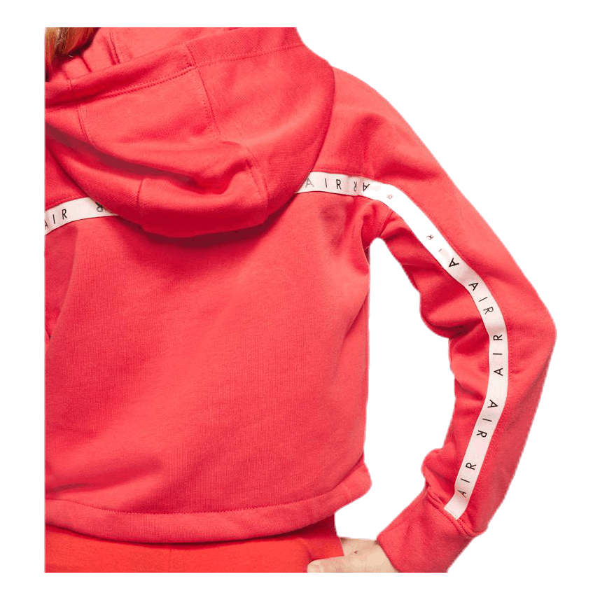 red nike cropped hoodie