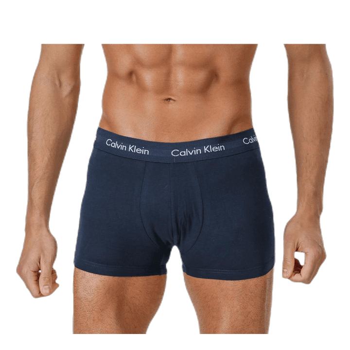 Cotton Stretch 3P Low Rise Trunk Blue