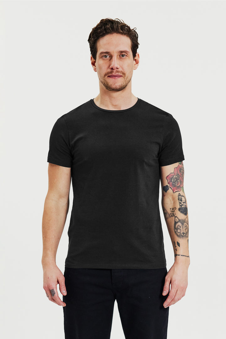 Crew-Neck 2-pack Black