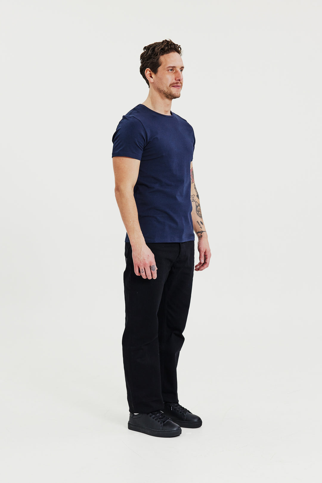 Crew-Neck Slim Dark Navy