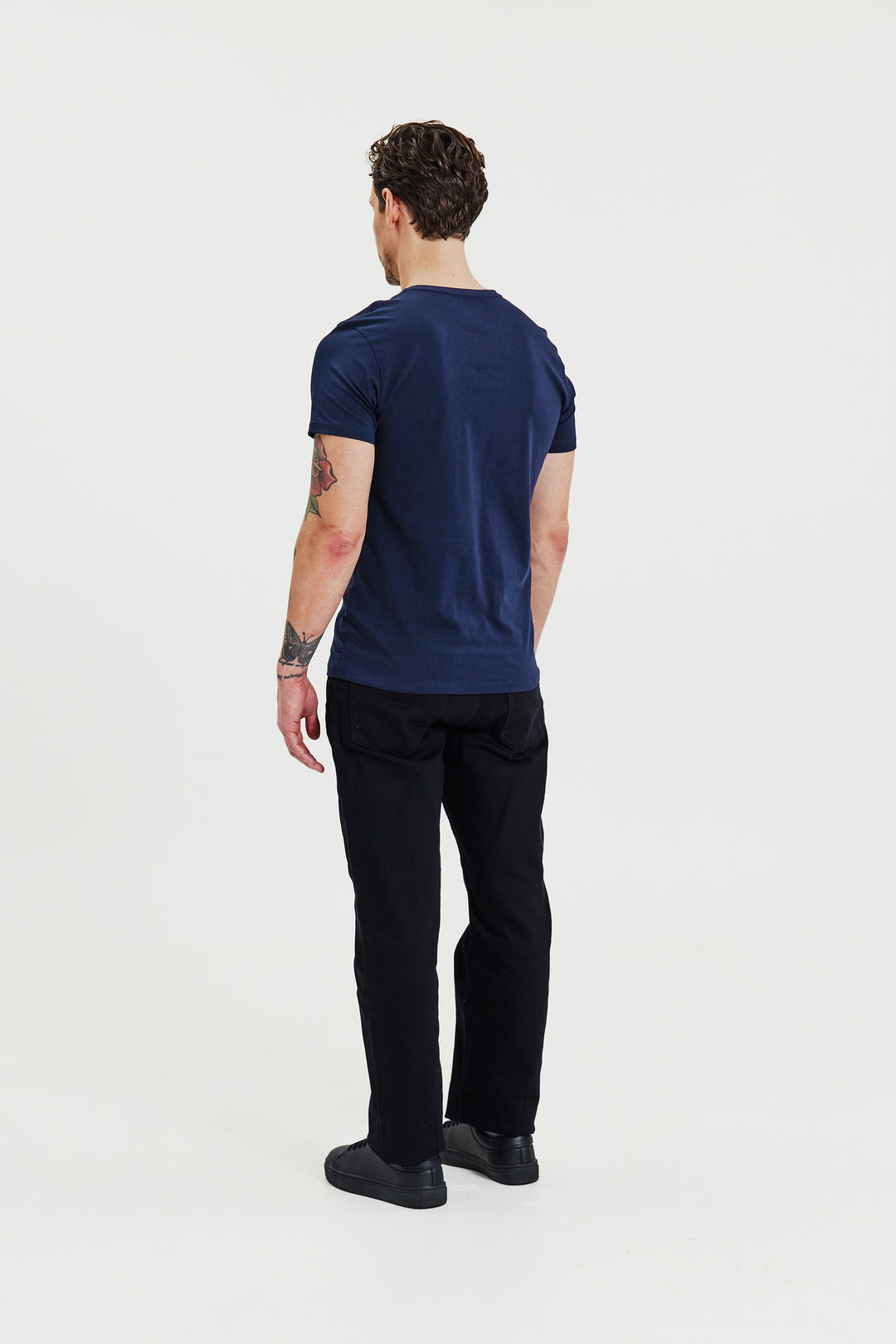 Crew-Neck Slim Dark Navy