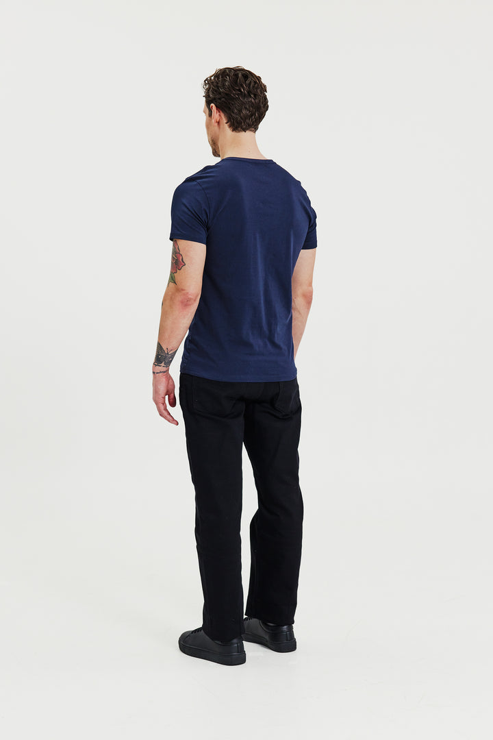 Crew-Neck Slim Dark Navy