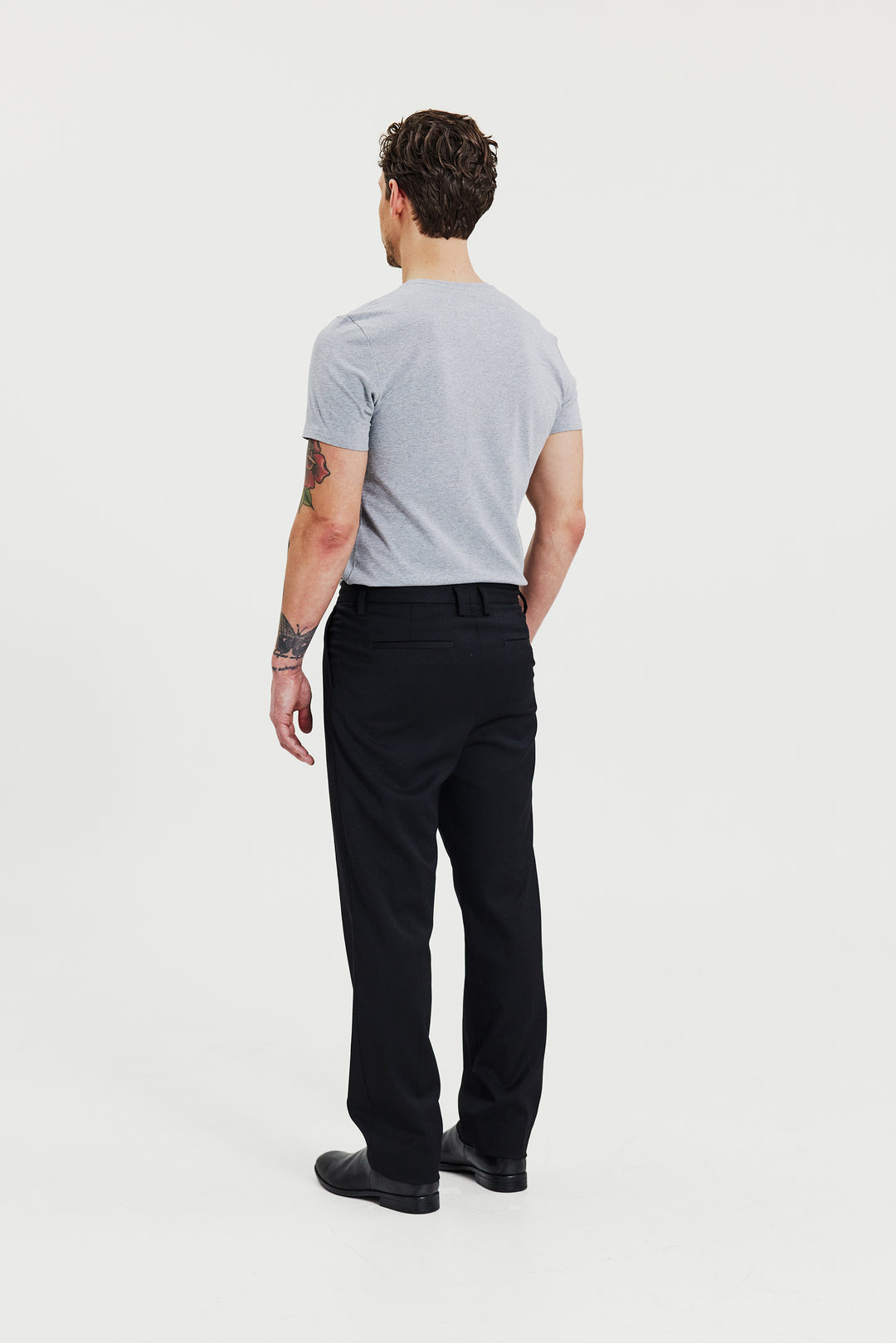 Crew-Neck Slim Grey Melange