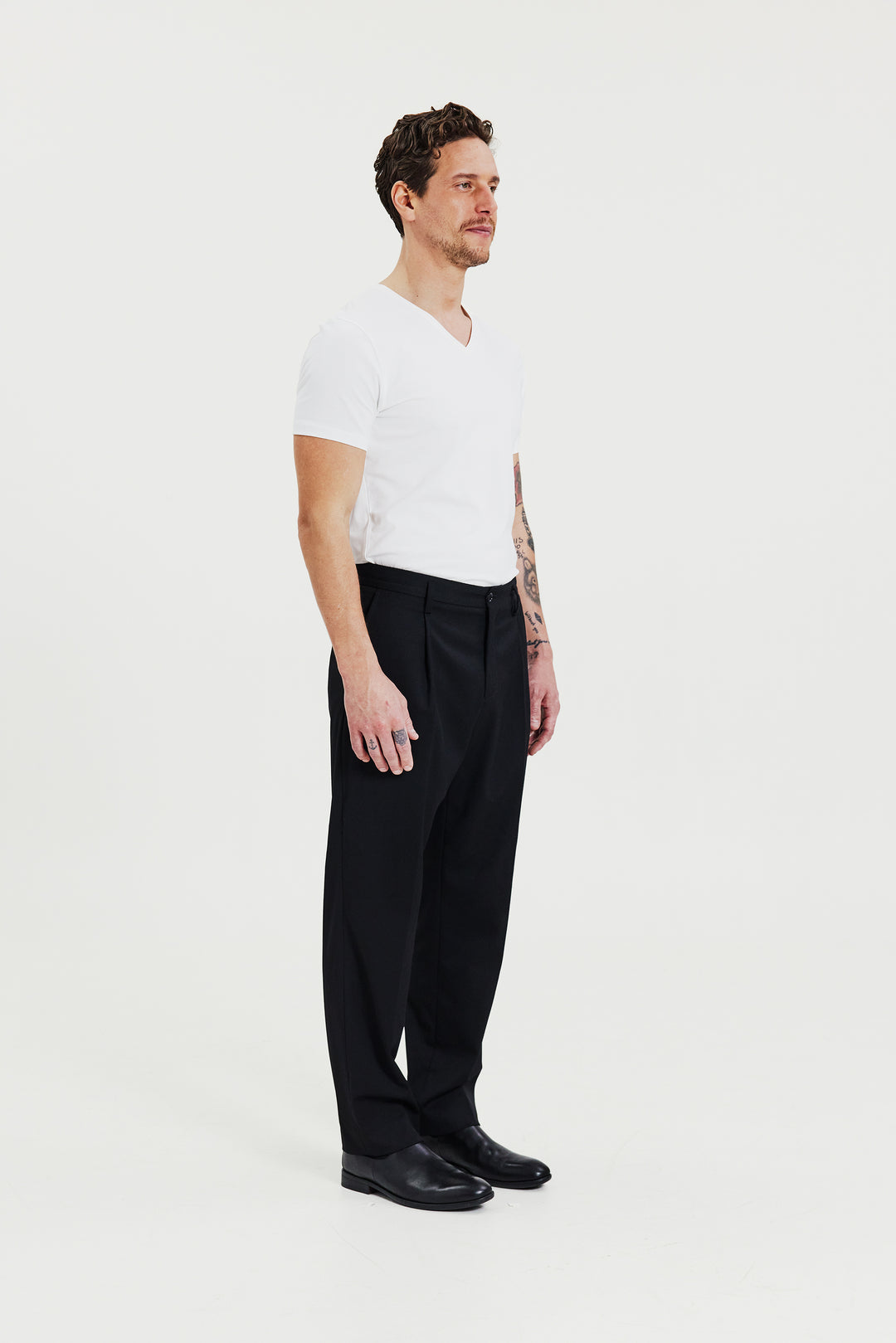 V-Neck White