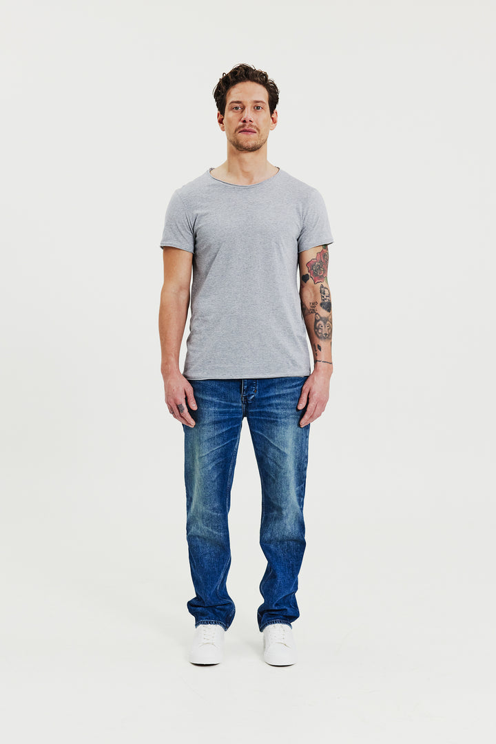 Crew-Neck relaxed Grey Melange