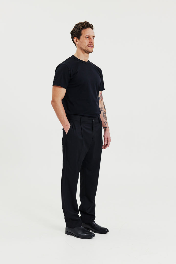 Crew-Neck Pima Black