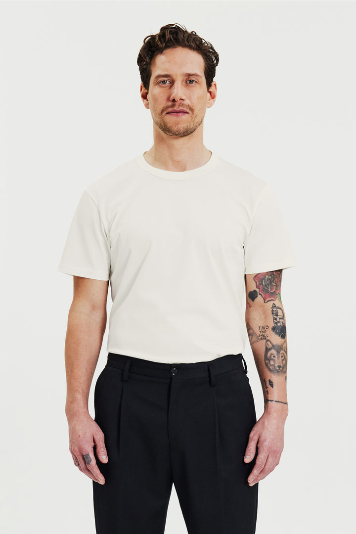 Crew-Neck Pima Ivory