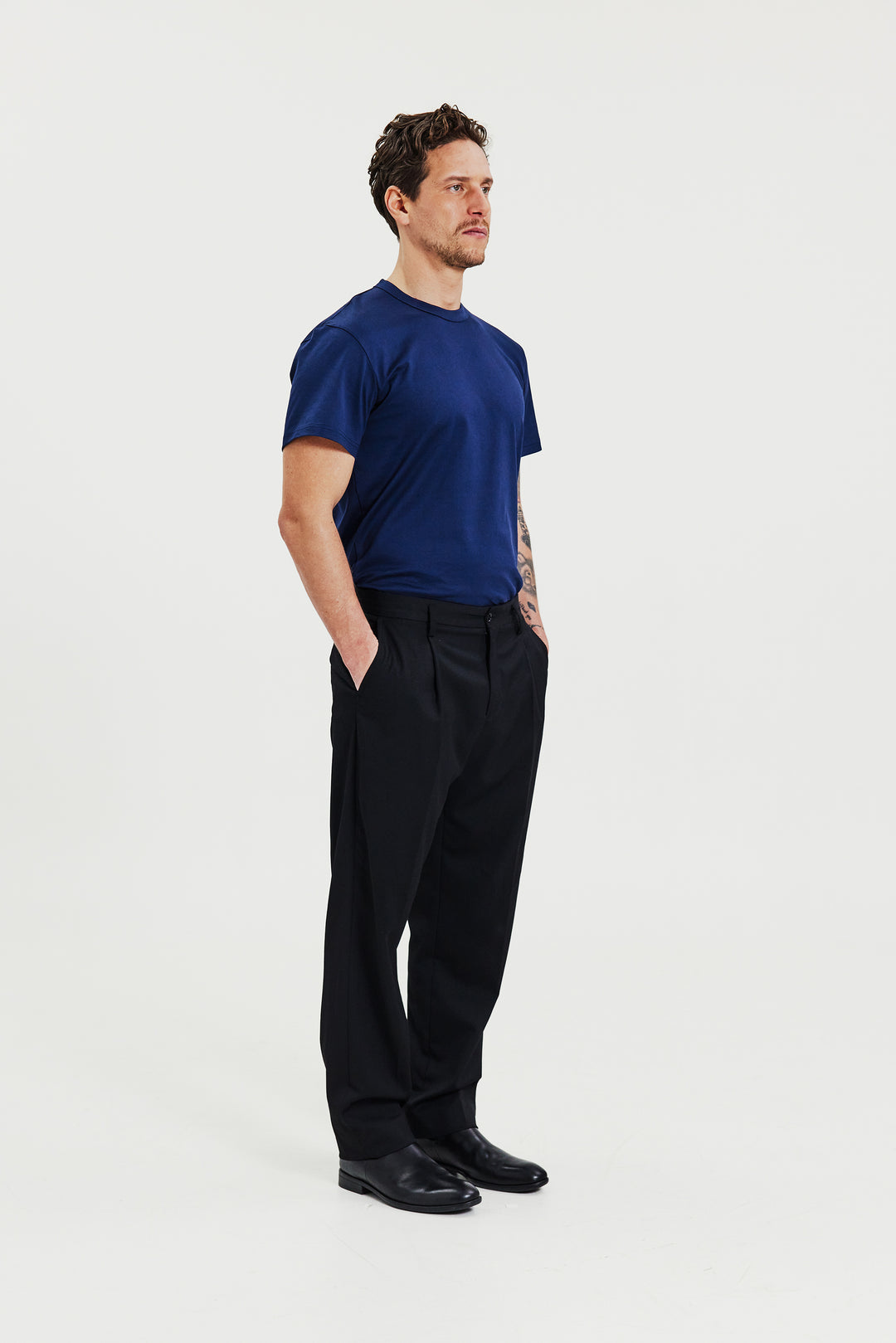 Crew-Neck Pima Navy Blue