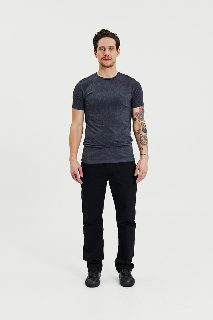 Crew-Neck 2-pack Grey Melange