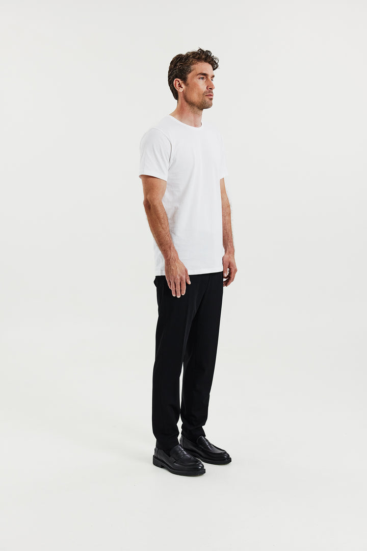 Crew-neck Lightweight Cotton 2-pack White