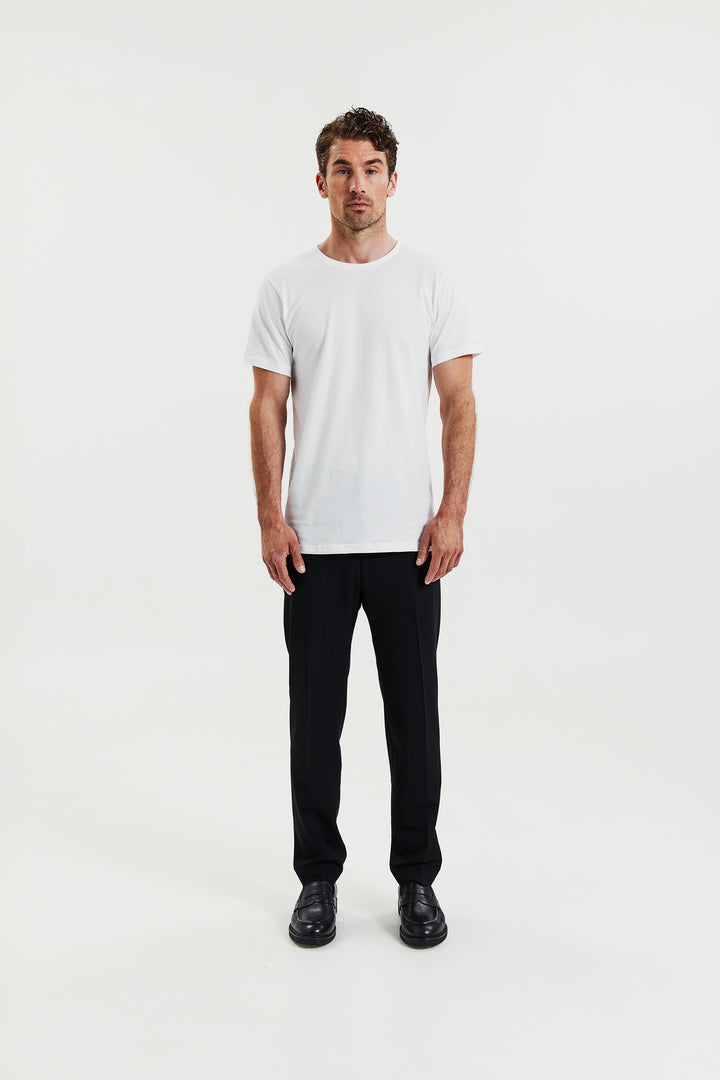 Crew-neck Lightweight Cotton 2-pack White