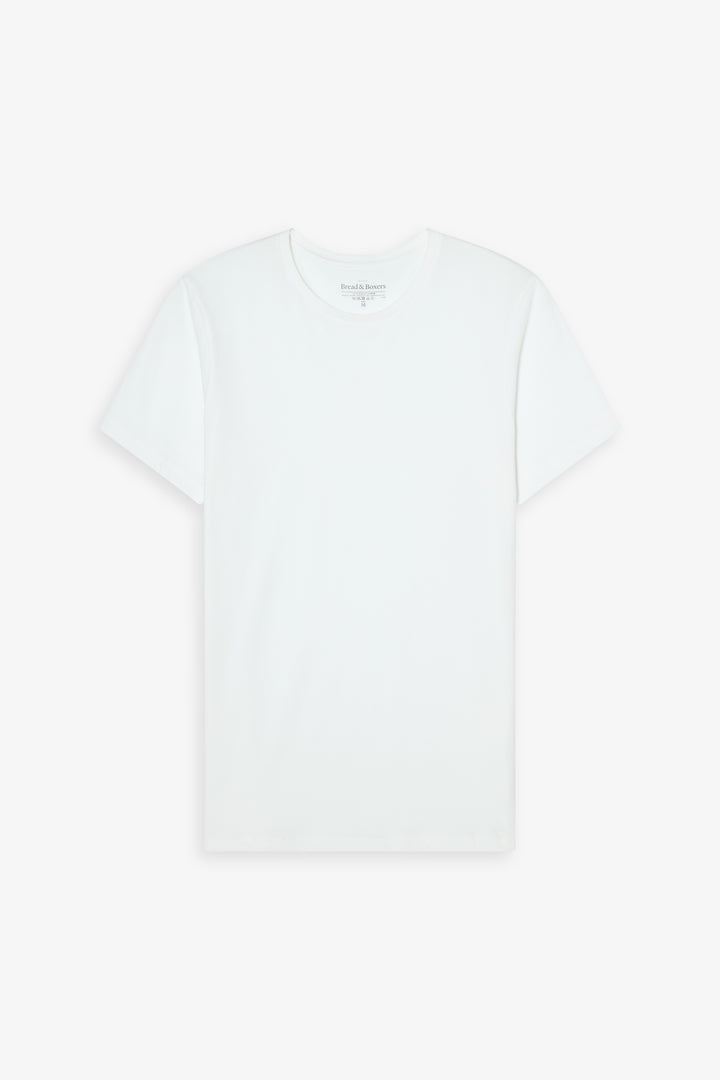 Crew-neck Lightweight Cotton 2-pack White